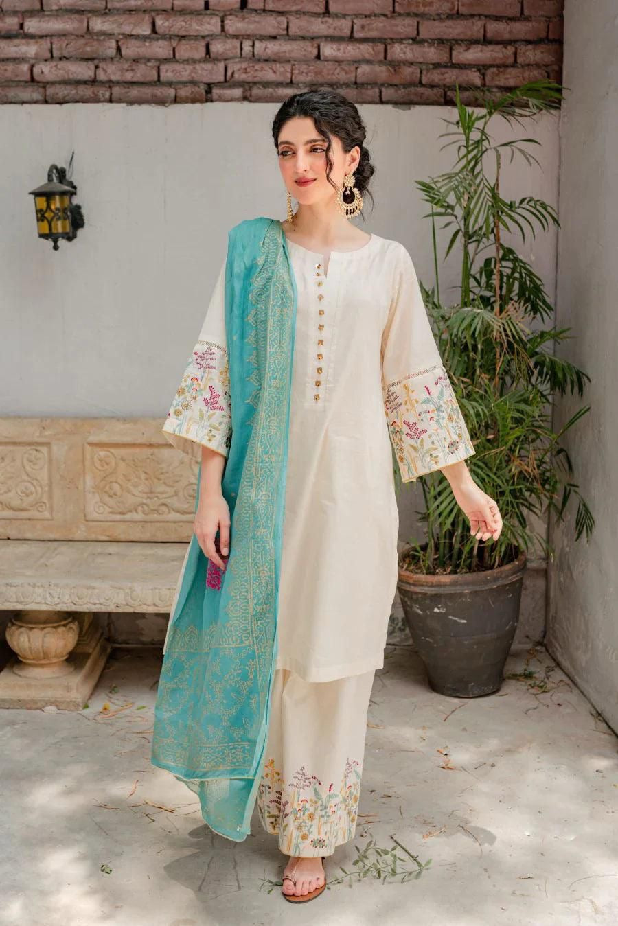 URGE Airjet Dhanak 3 Piece Embroidered Collection – Premium Winter Wear