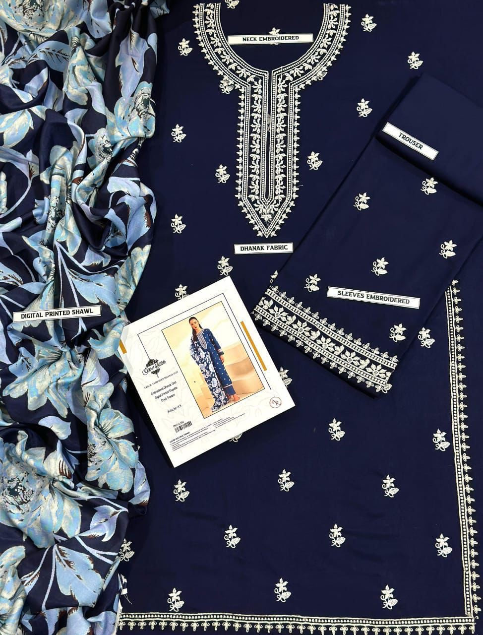 URGE Airjet Dhanak 3 Piece Embroidered Collection – Premium Winter Wear