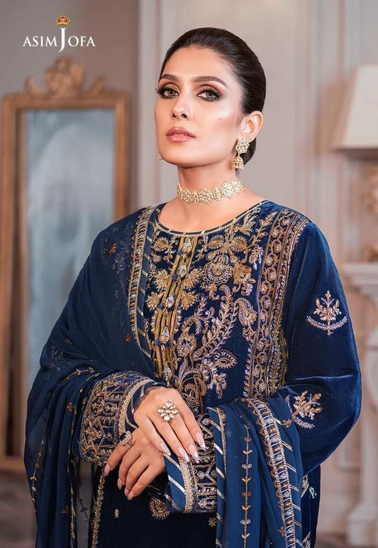 Asim Jofa Ayeza Edit – Makhmal Velvet Embroidered Collection (MD 1147)