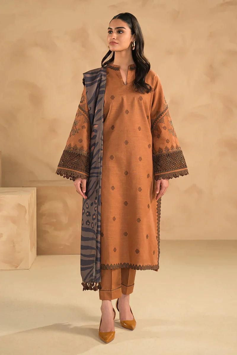 URGE Airjet Dhanak 3 Piece Embroidered Collection – Premium Winter Wear