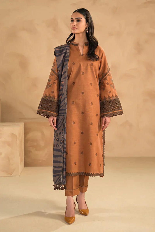 URGE Airjet Dhanak 3 Piece Embroidered Collection – Premium Winter Wear
