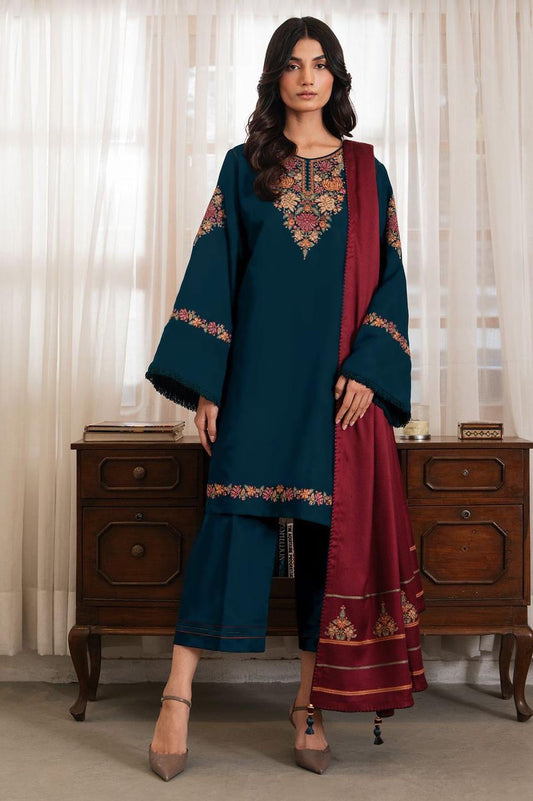 Jazmin Most Demanding Edition – 3 Piece Unstitched Dhanak Embroidered Suit