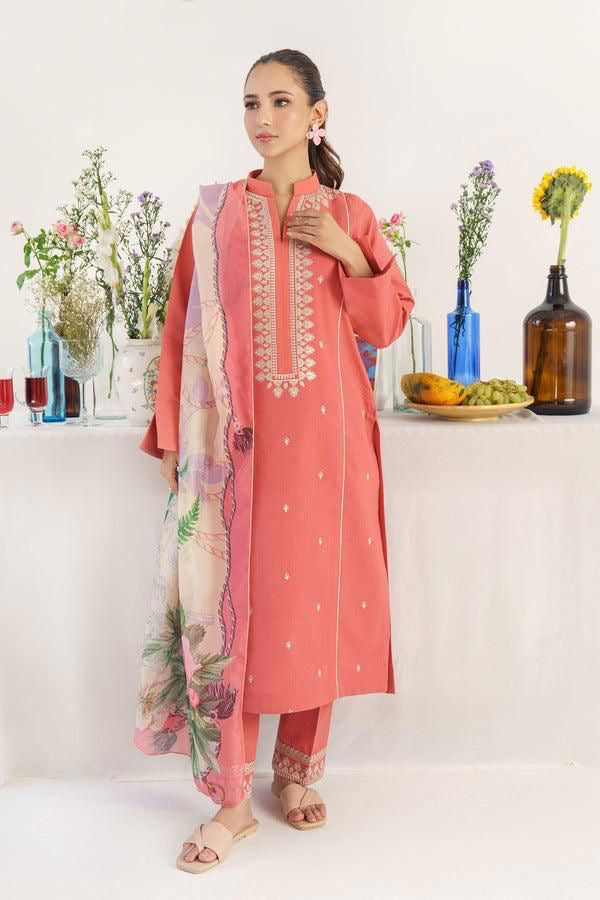 URGE Airjet Dhanak 3 Piece Embroidered Collection – Premium Winter Wear
