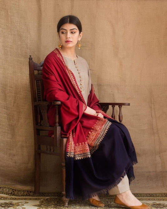 URGE Airjet Dhanak 3 Piece Embroidered Collection – Premium Winter Wear