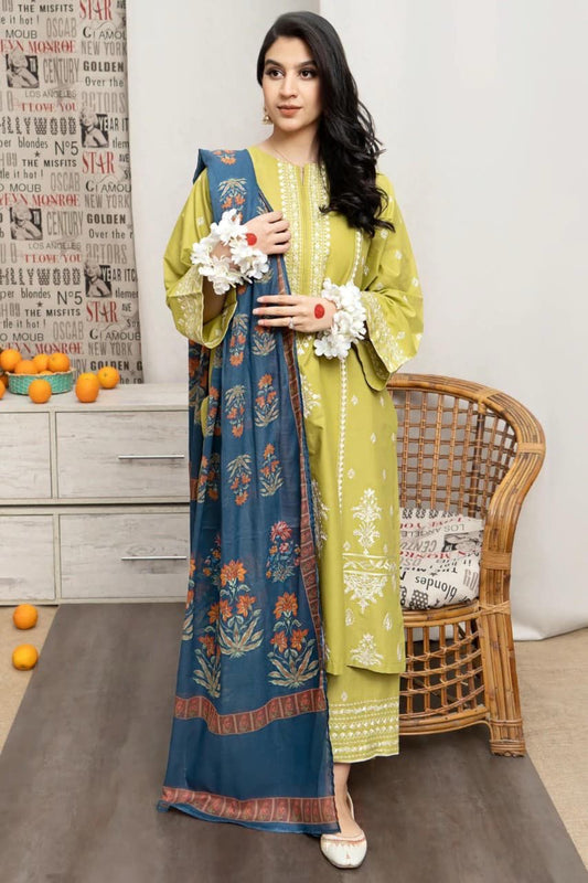 URGE Airjet Dhanak 3 Piece Embroidered Collection – Premium Winter Wear