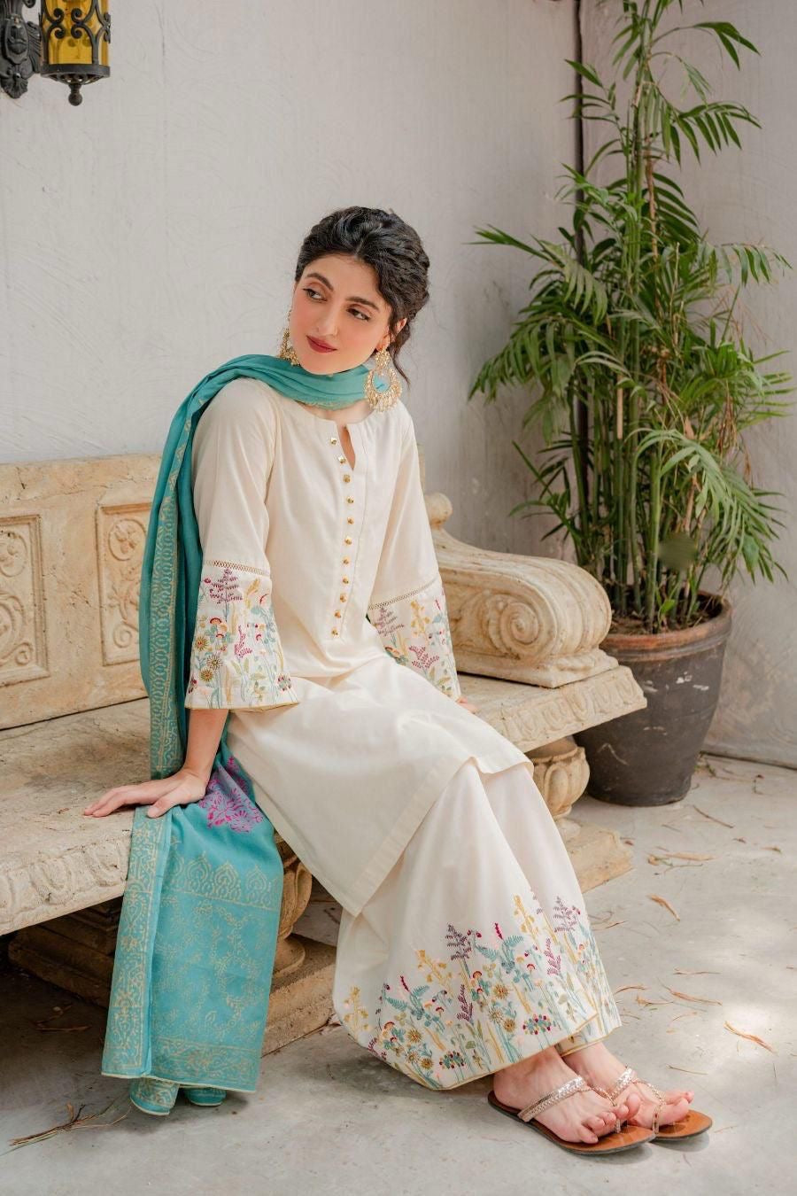 URGE Airjet Dhanak 3 Piece Embroidered Collection – Premium Winter Wear