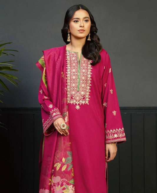 URGE Airjet Dhanak 3 Piece Embroidered Collection – Premium Winter Wear