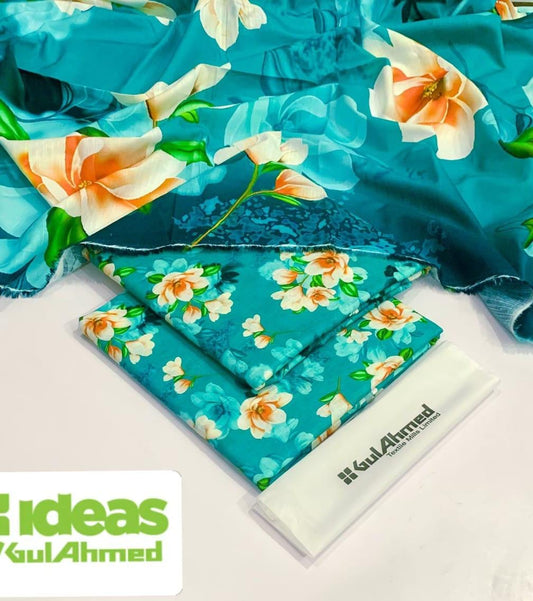 Gul Ahmed Khaddar 3pc Zari Fancy shirt with plan trouser and khaddar Duppata