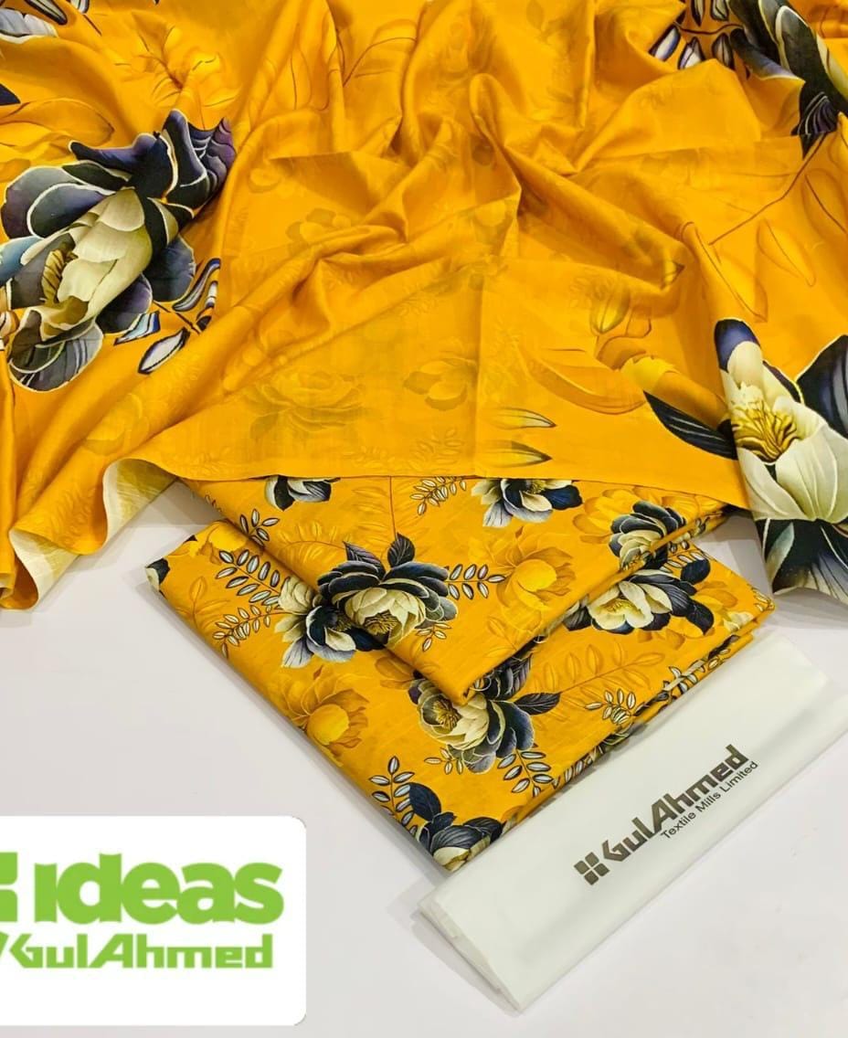 Gul Ahmed Khaddar 3pc Zari Fancy shirt with plan trouser and khaddar Duppata