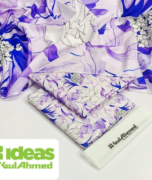 Gul Ahmed Khaddar 3pc Zari Fancy shirt with plan trouser and khaddar Duppata