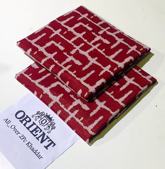 Orients 2-Piece Printed Khaddar Collection – Original Winter Fabric